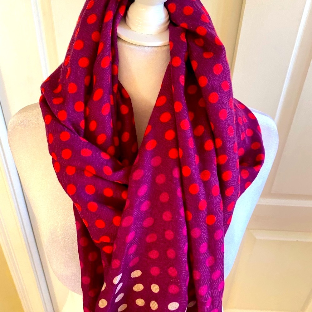 Polka Dot Scarf Purple/Red